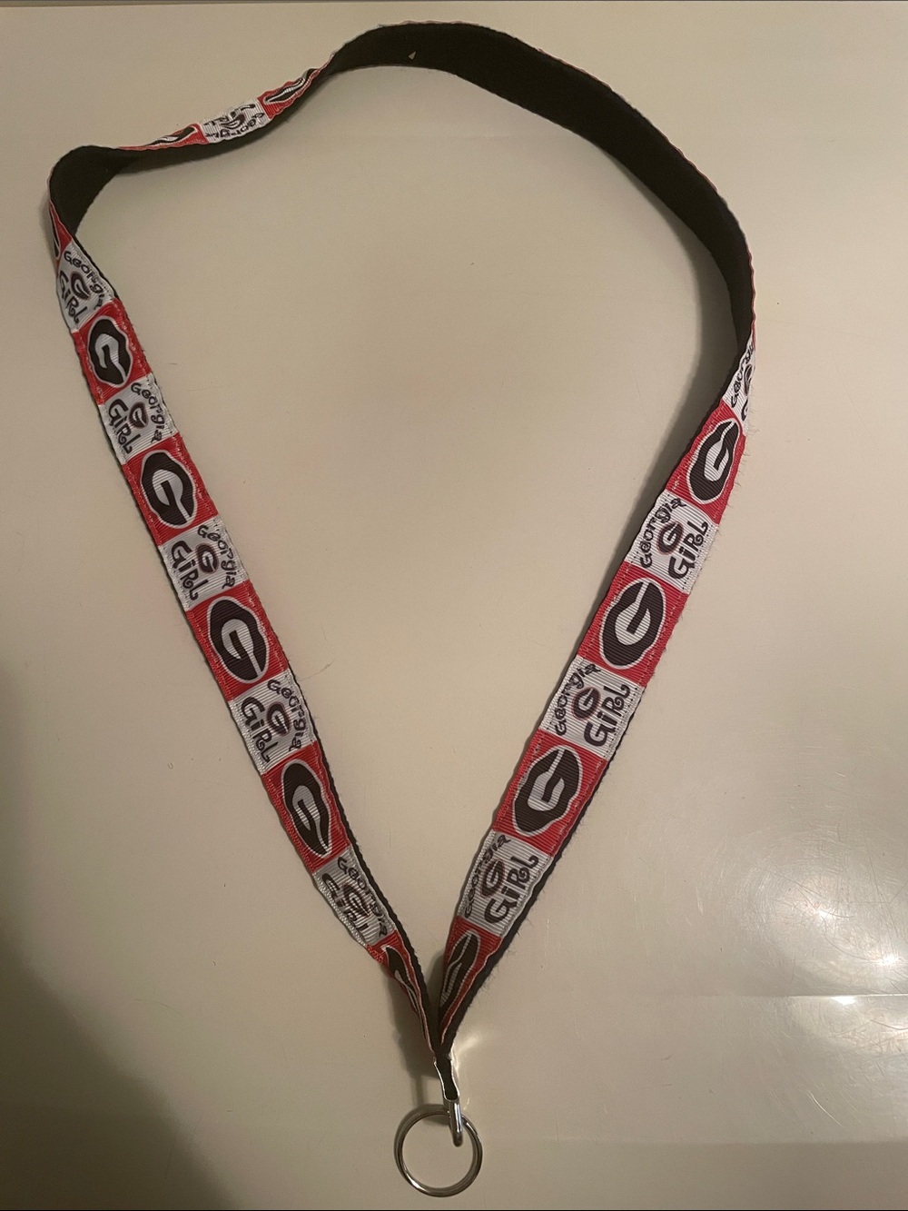 University of Georgia Red & Black Lanyard Key Holder Georgia girl